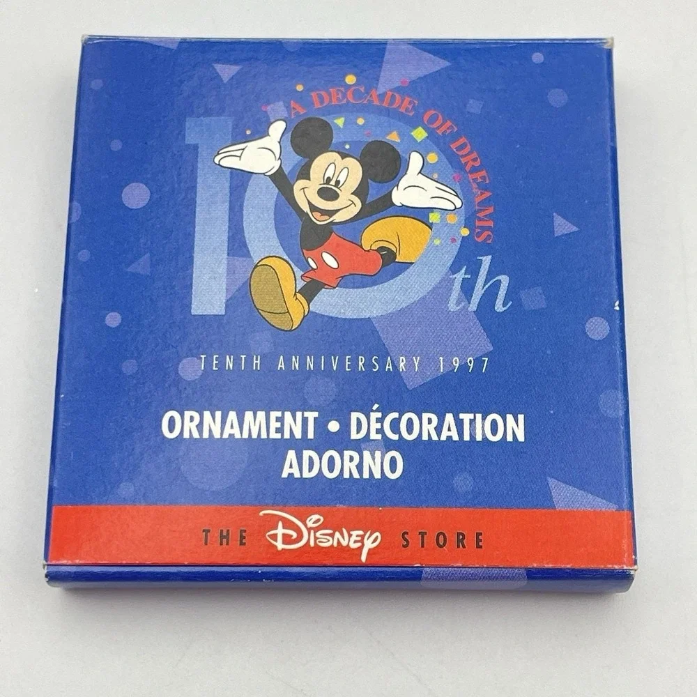 Disney Store‎ 10th Anniversary Mickey Mouse and Friends Christmas Disc Ornament